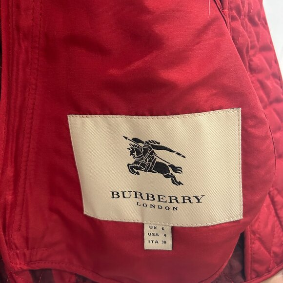 RARE Burberry Red Jacket Size 4 - Picture 3 of 7